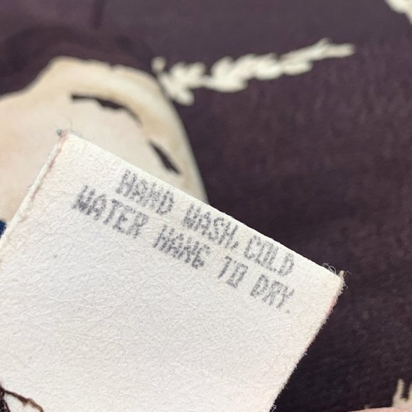 Vintage Studio Floral Shift Dress Brown & Cream Large 100% Polyester Lightweight - Picture 8 of 11